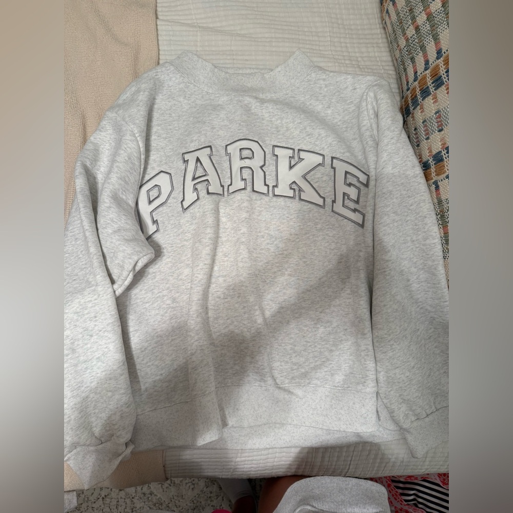 Parke Light Gray Mockneck Sweatshirt